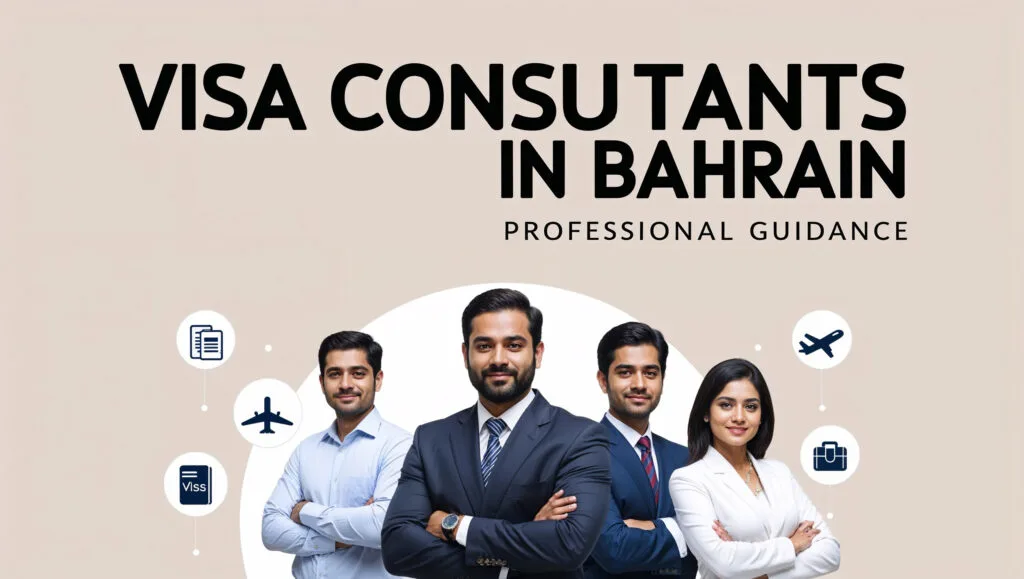 Professional Visa Consultants in Bahrain a group of people posing for a photo